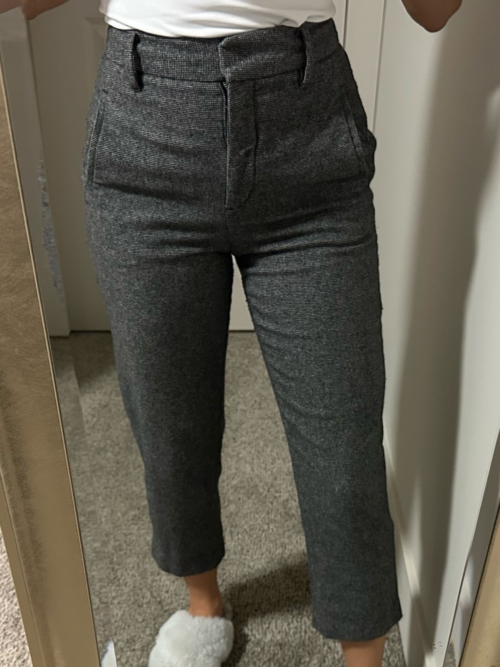 Wilfred Dark Charcoal Cropped Trousers